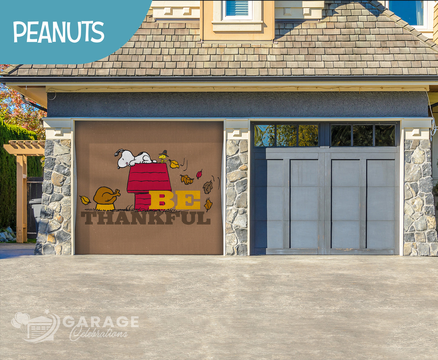 Be Thankful | Peanuts® Garage Door Cover