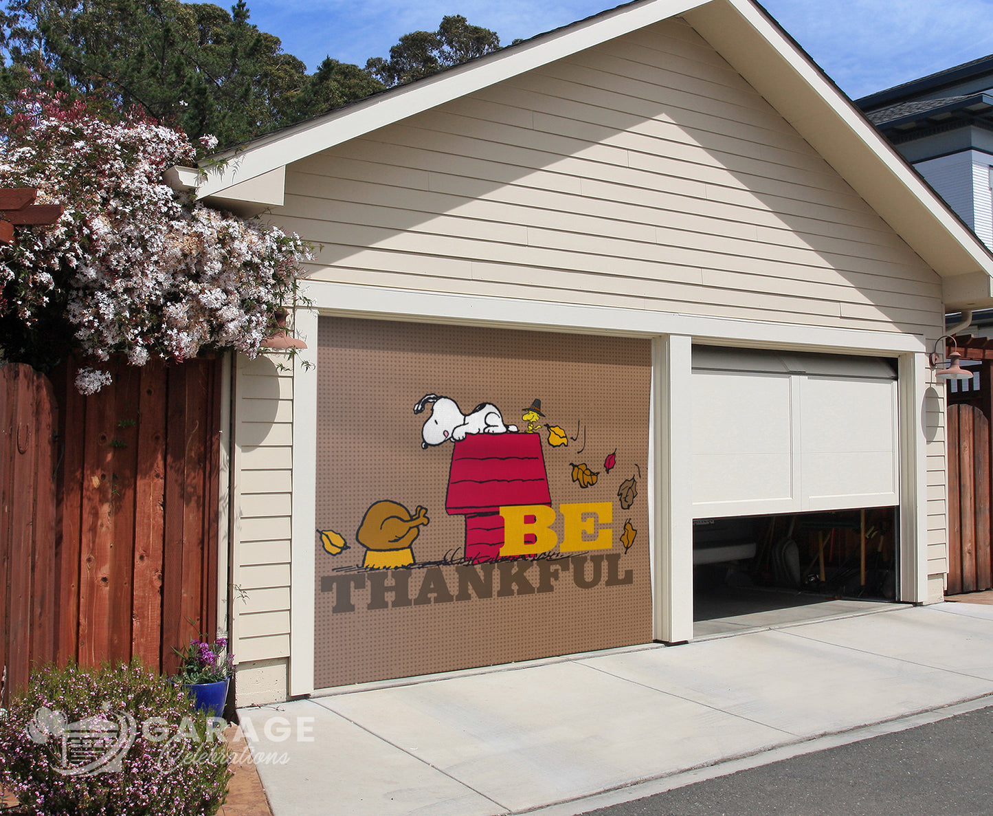 Be Thankful | Peanuts® Garage Door Cover