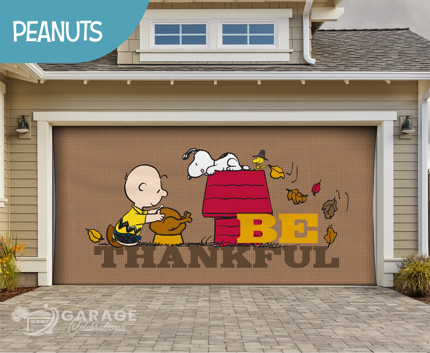 Be Thankful | Peanuts® Garage Door Cover