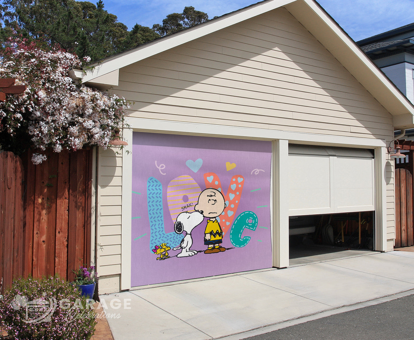 Beagle Smak! | Peanuts® Garage Door Cover