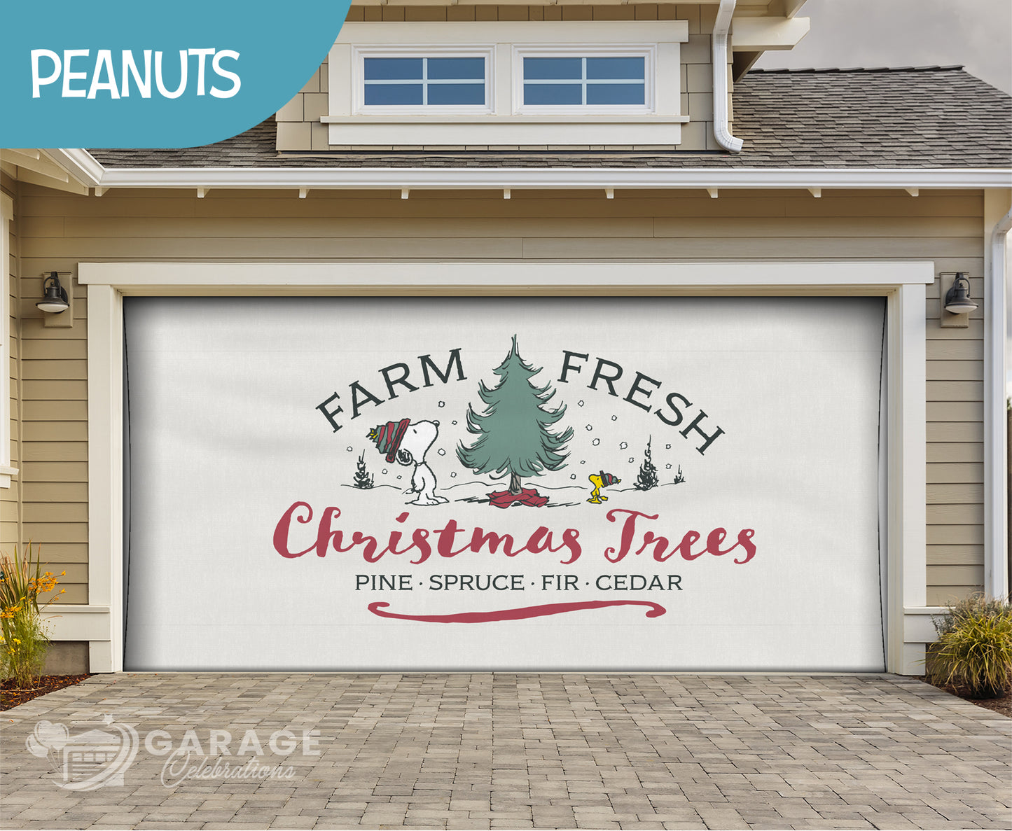 Christmas Trees | Peanuts® Garage Door Cover