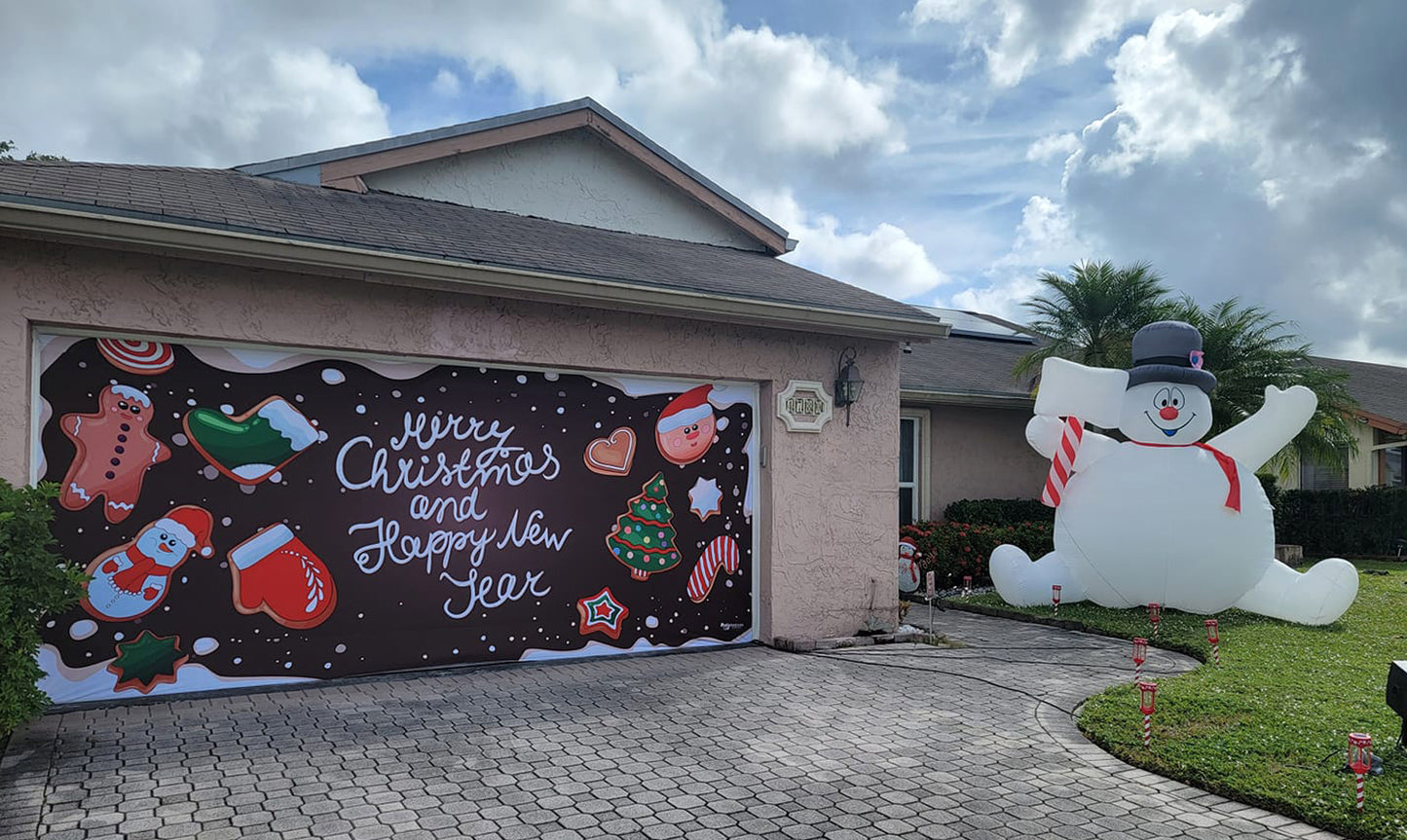 Gingerbread Christmas | 2-Car Garage Door Cover