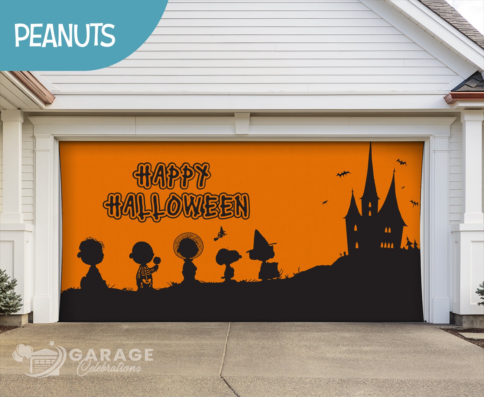 Peanuts Happy Halloween holiday garage door decoration Garage