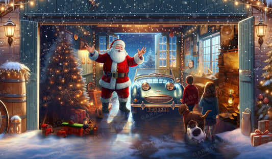 Santa's Garage | Garage Door Cover