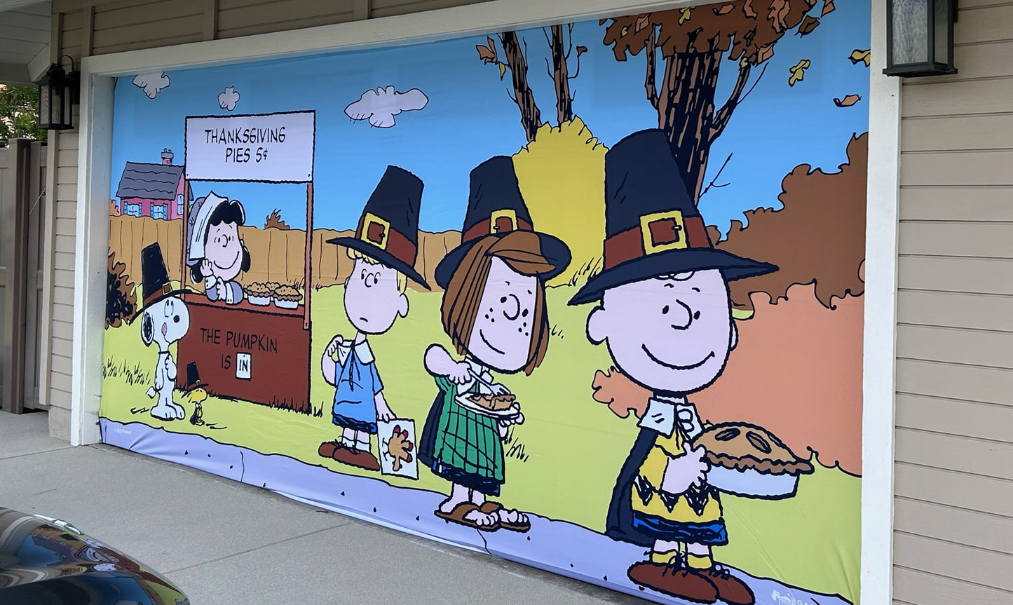 Thanksgiving Pies | 2-Car Peanuts® Garage Door Cover