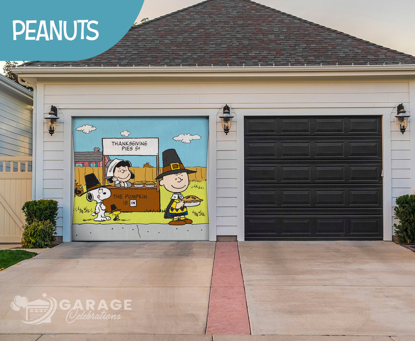 Thanksgiving Pies | Peanuts® Garage Door Cover