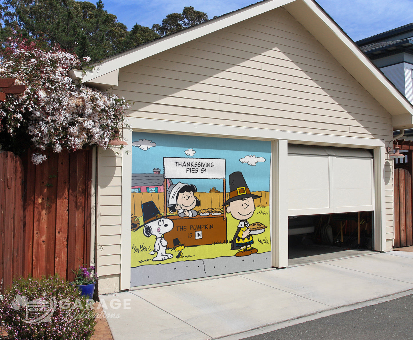 Thanksgiving Pies | Peanuts® Garage Door Cover