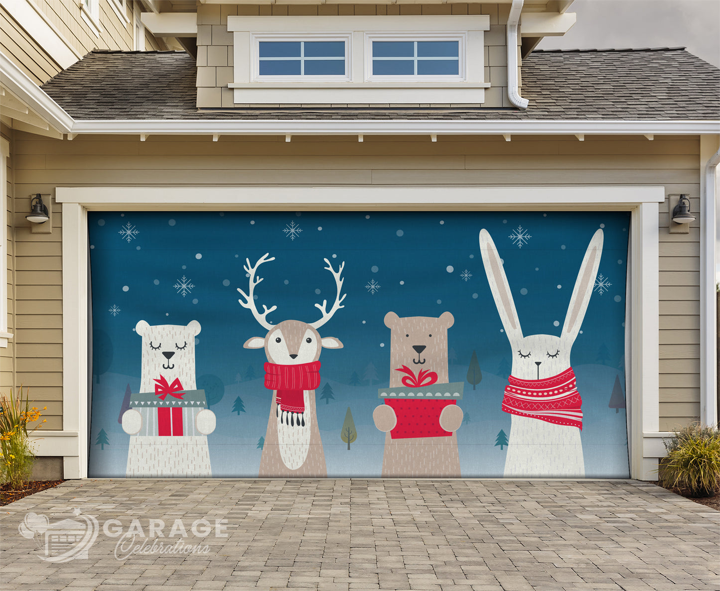 Christmas Critters | Garage Door Cover