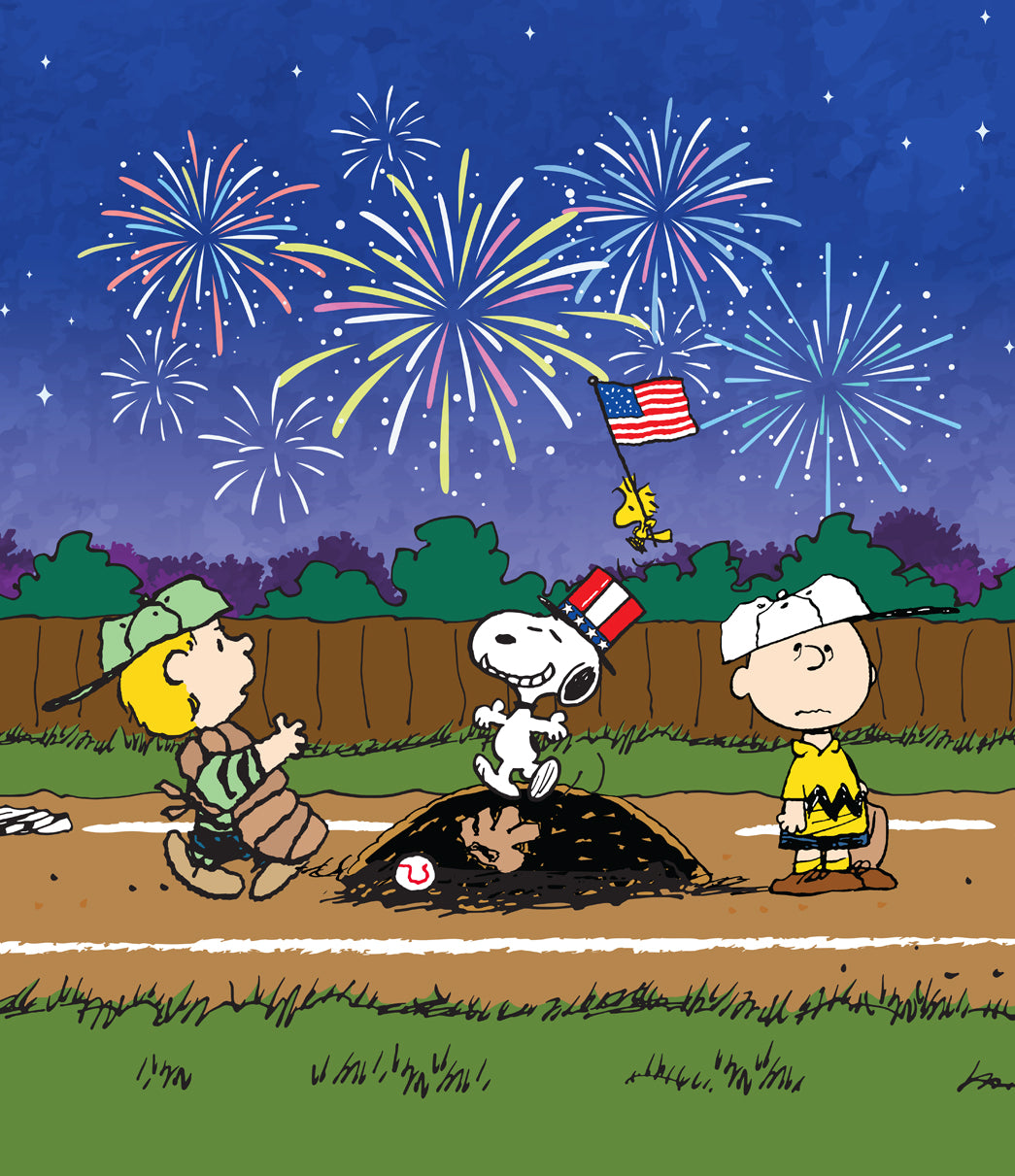 America's Pastime | 1-Car Peanuts® Garage Door Cover