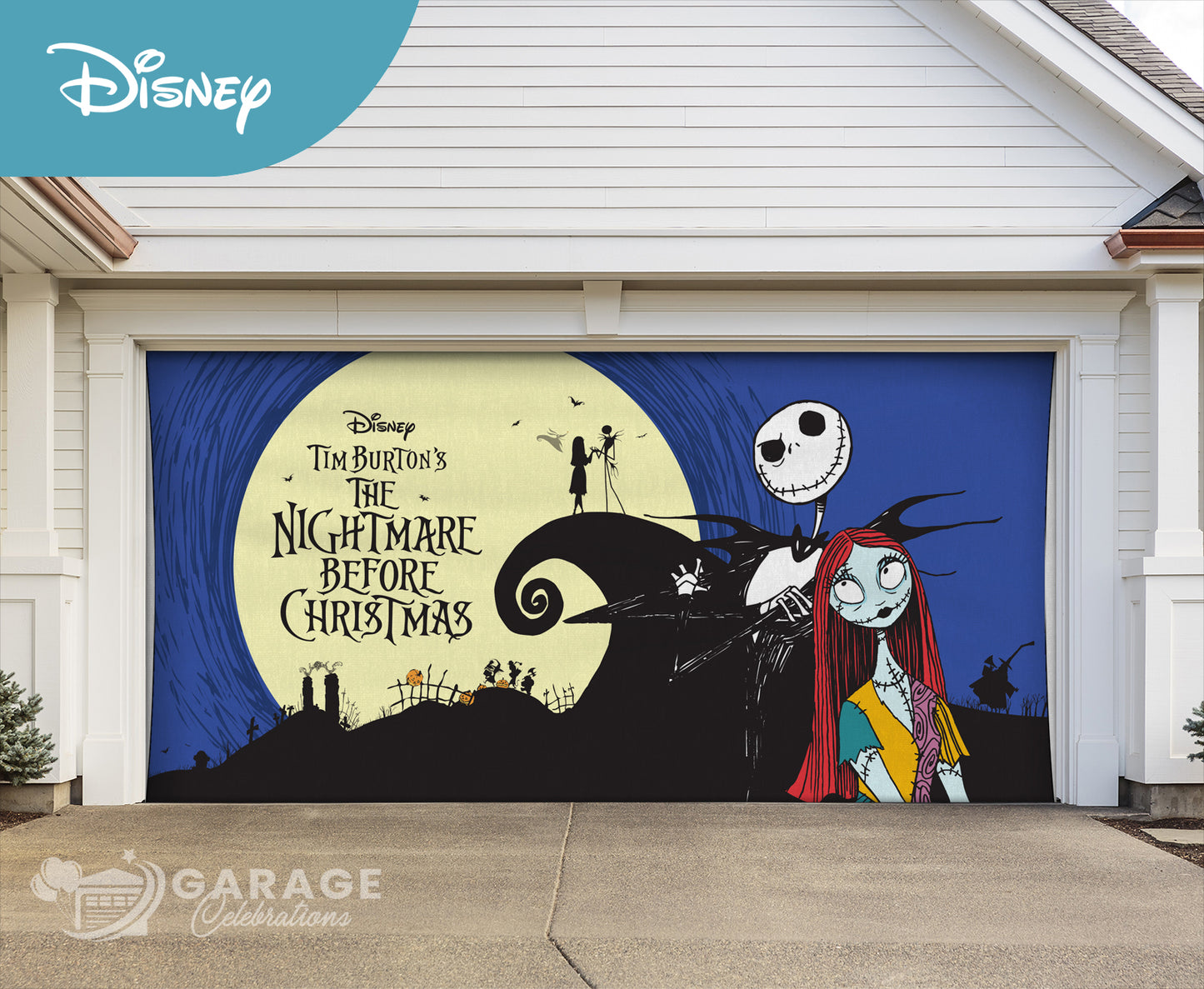 Atop Spiral Hill | 2-Car Disney® Garage Door Cover