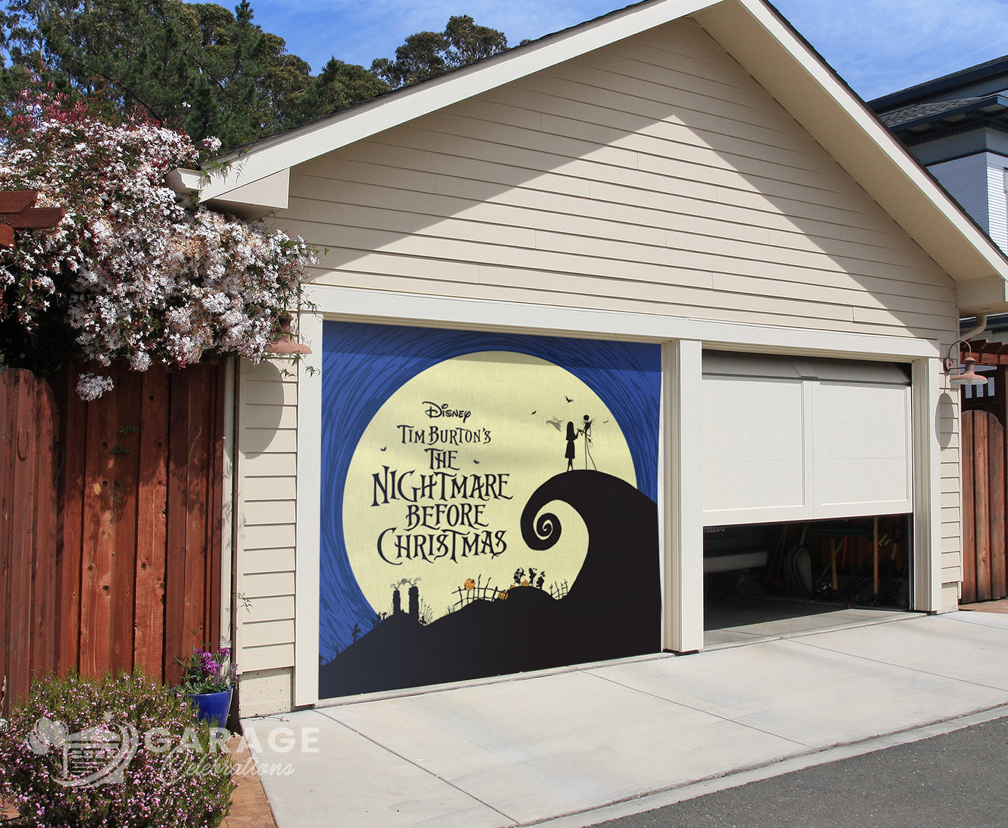 Atop Spiral Hill | 1-Car Disney® Garage Door Cover