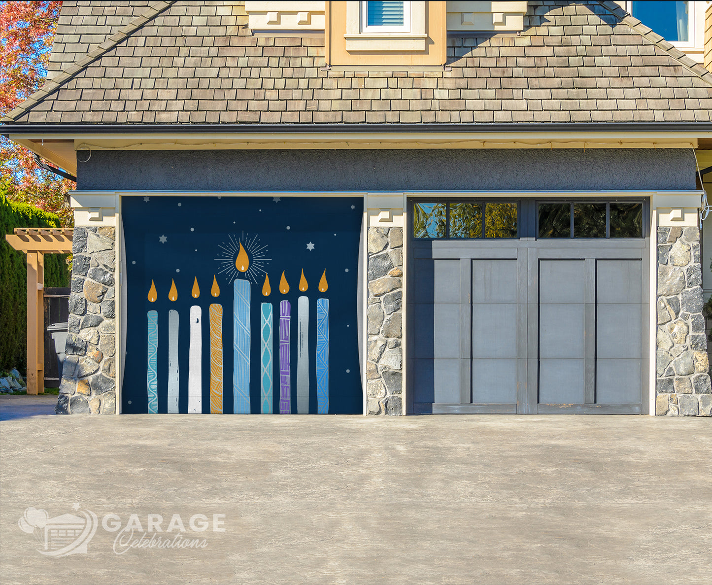 Happy Hanukkah | 1-Car Garage Door Cover