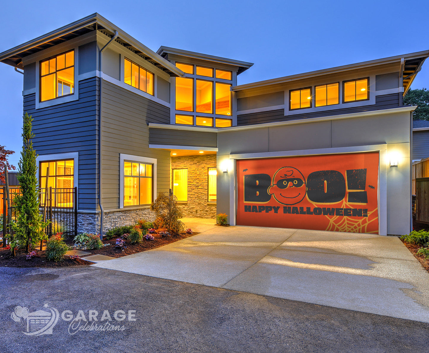 Charlie Boo! | 2-Car Peanuts® Garage Door Cover