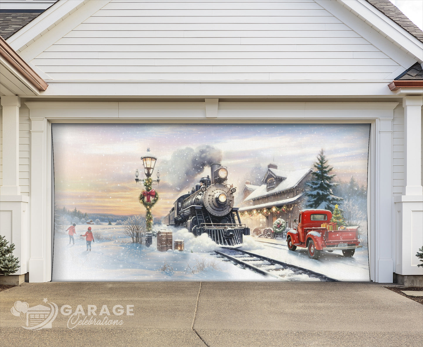 Christmas Express | Garage Door Cover