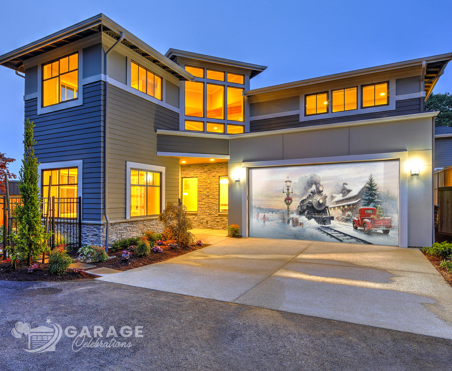 Christmas Express | Garage Door Cover