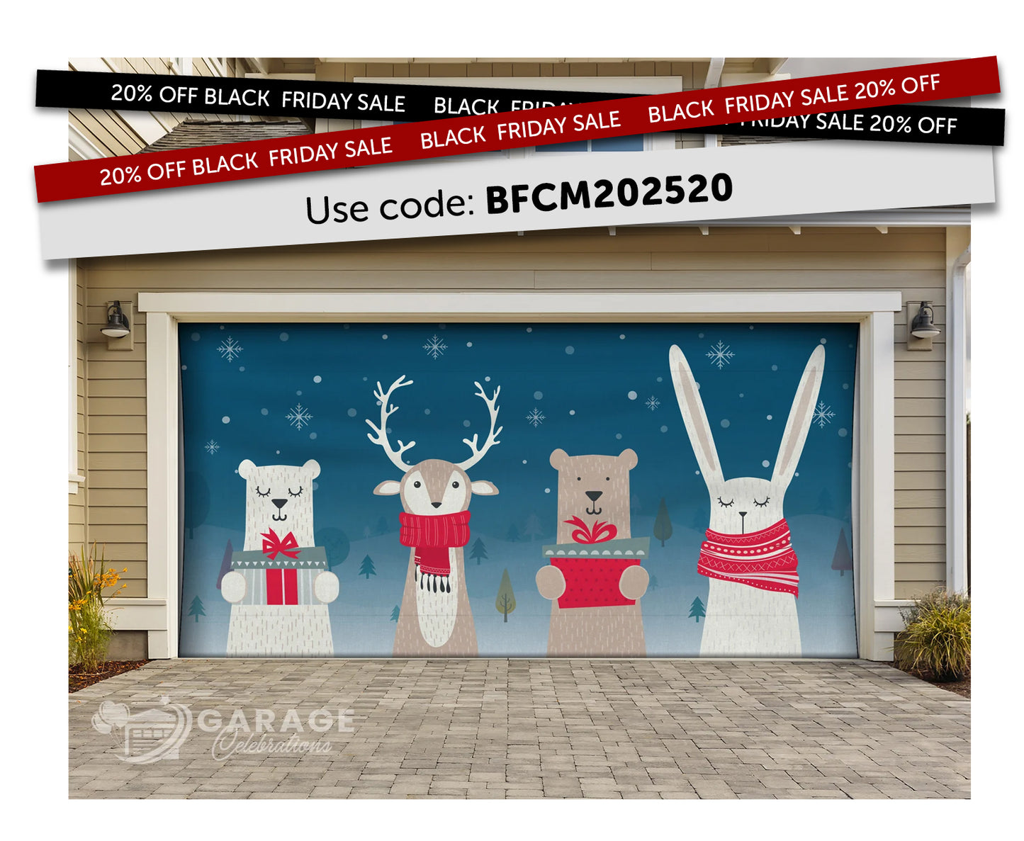 Christmas Critters | Garage Door Cover