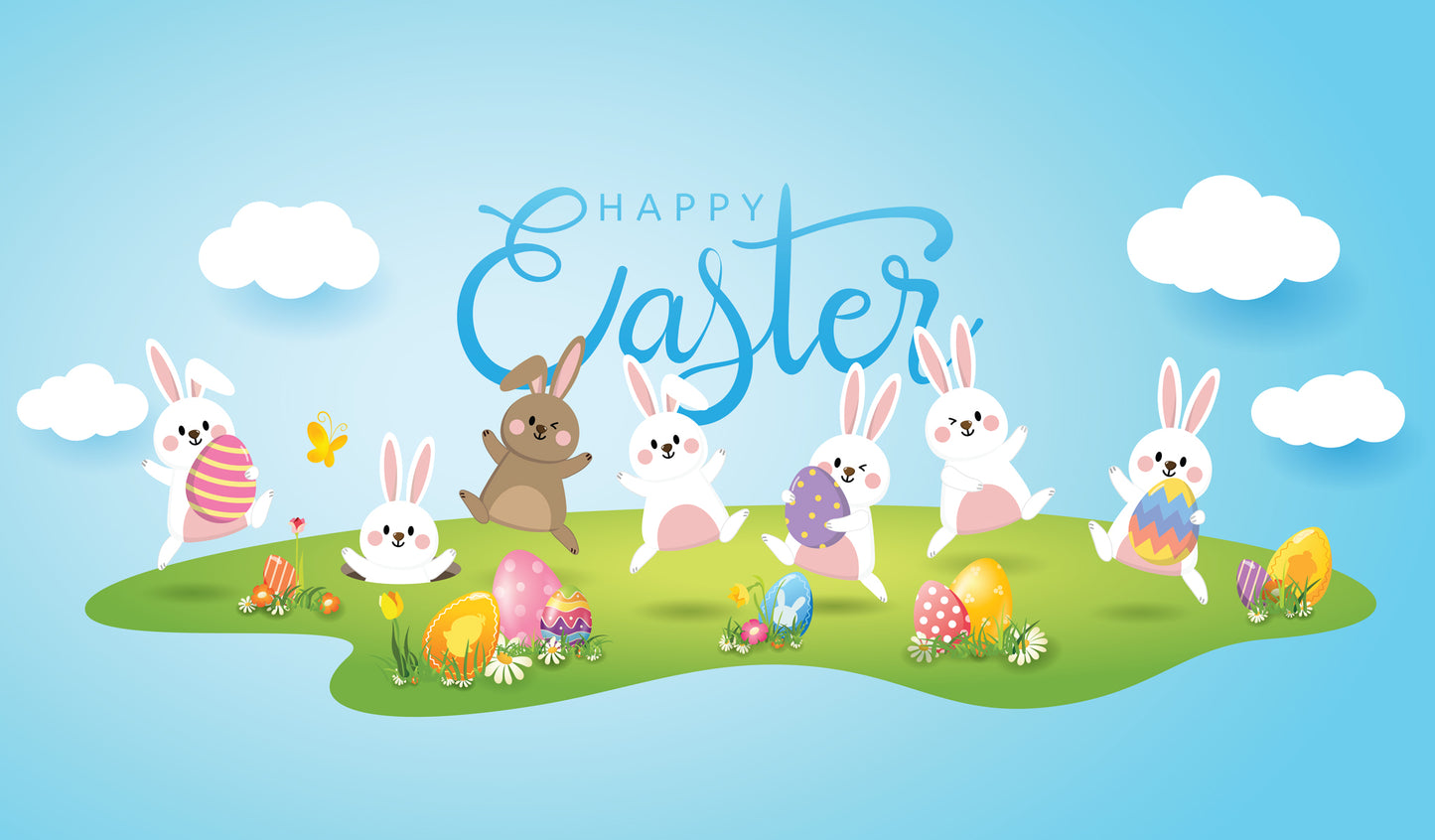The Easter Bunny Hop! | 2-Car Garage Door Cover