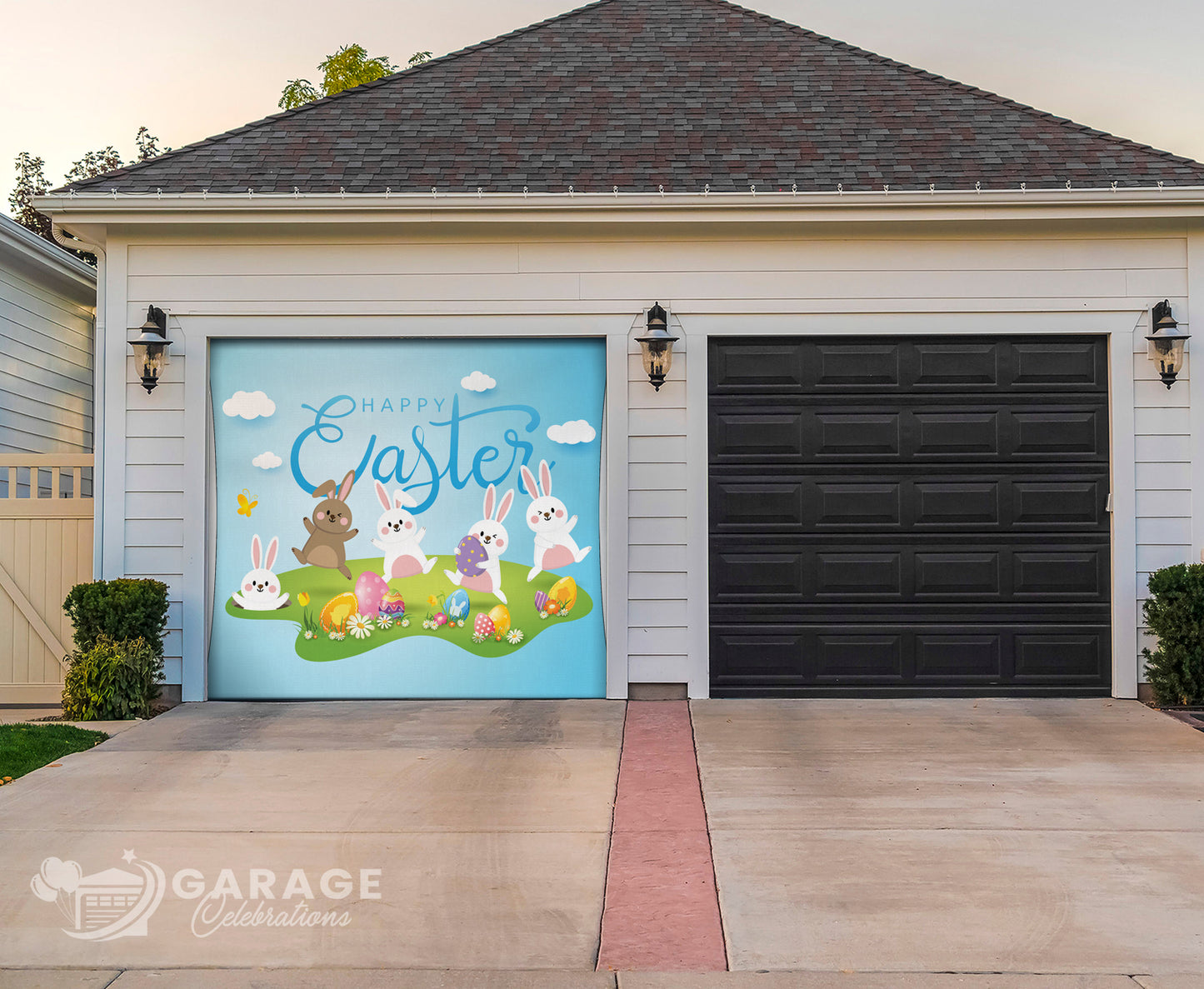 The Easter Bunny Hop! | 1-Car Garage Door Cover
