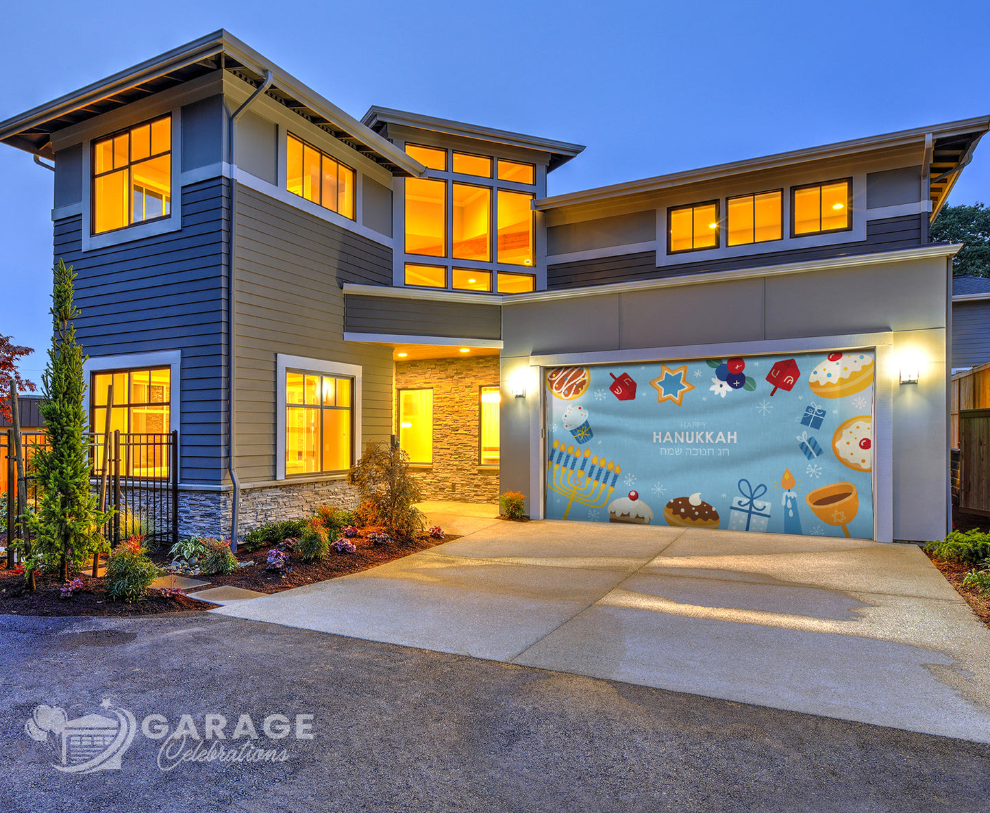 Hanukkah Celebration | 2-Car Garage Door Cover