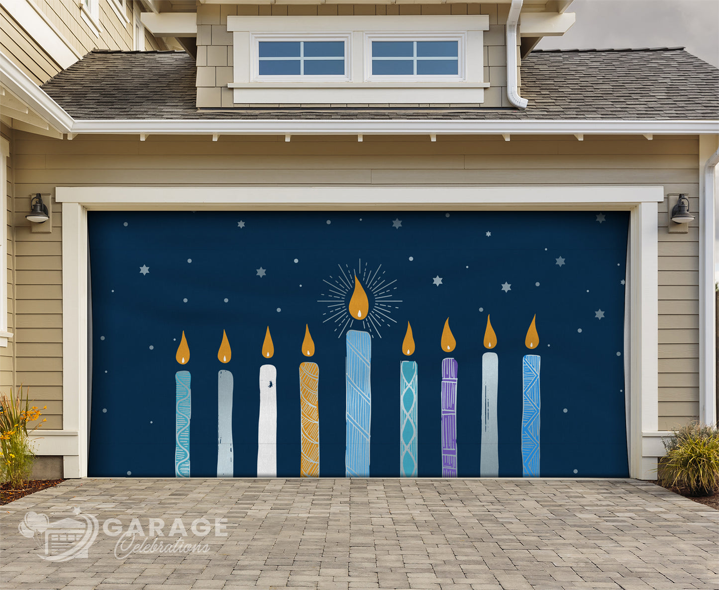Happy Hanukkah | 2-Car Garage Door Cover