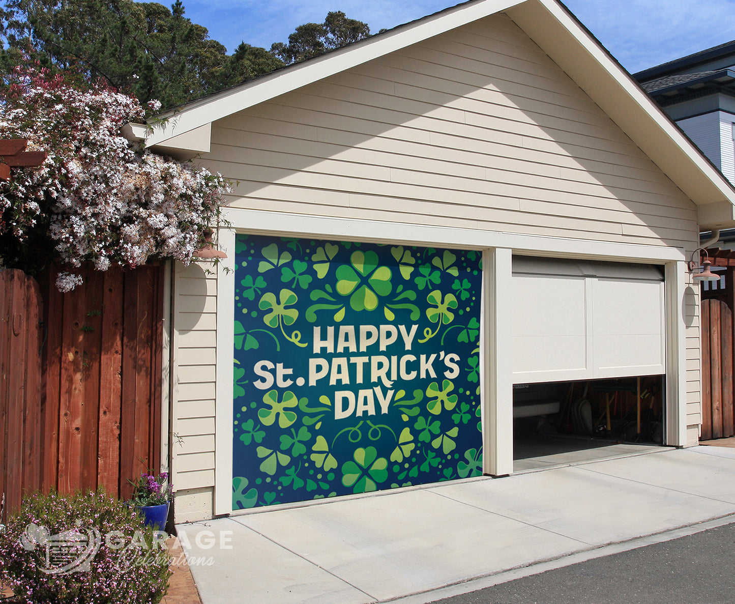 Happy St. Patrick's Day | 1-Car Garage Door Cover