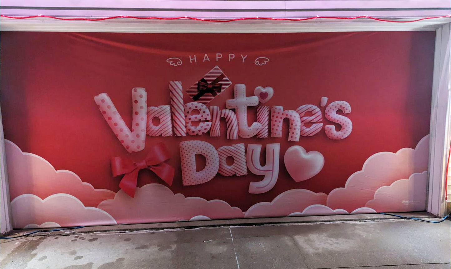 Happy Valentines Day | 2-Car Garage Door Cover