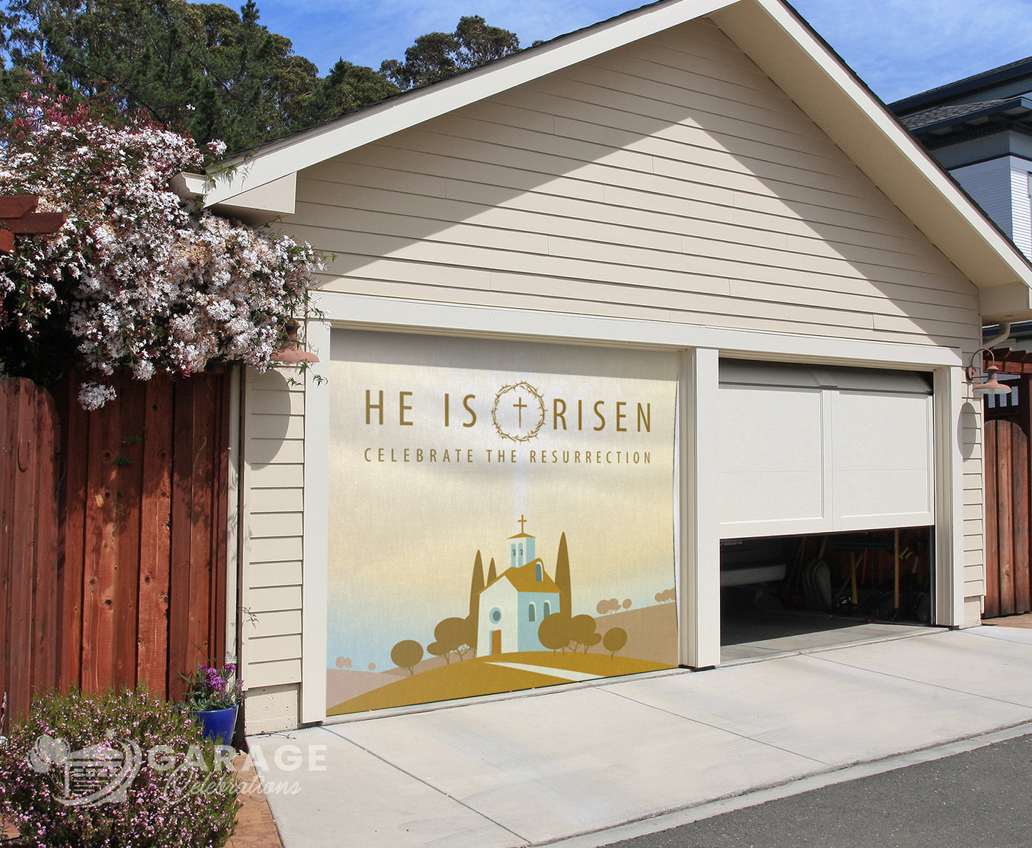 He Is Risen | 1-Car Garage Door Cover