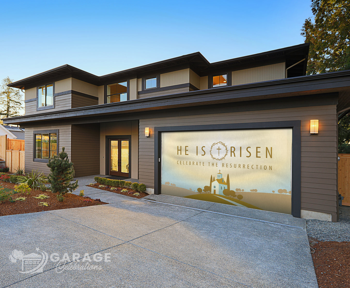 He Is Risen | 2-Car Garage Door Cover