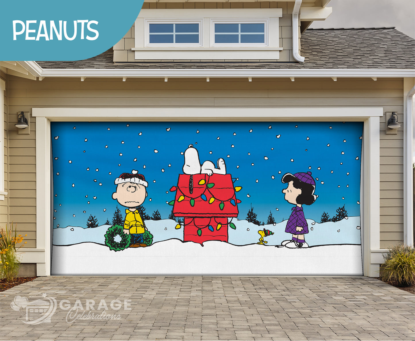 Holiday Helpers | Peanuts® Garage Door Cover