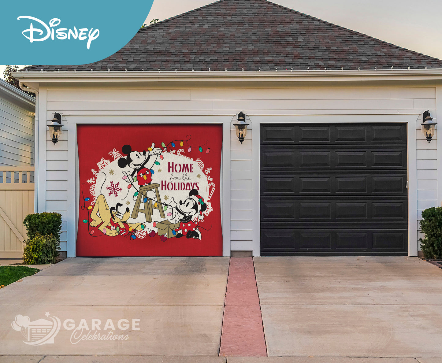 Home For The Holidays | 1-Car Disney® Garage Door Cover