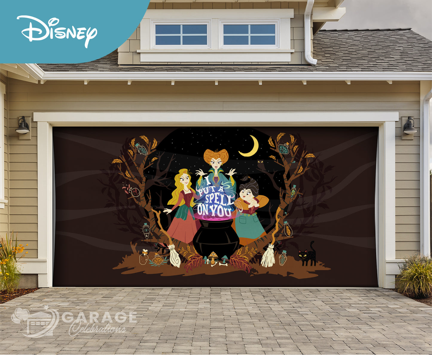 I Put A Spell On You | 2-Car Disney® Garage Door Cover