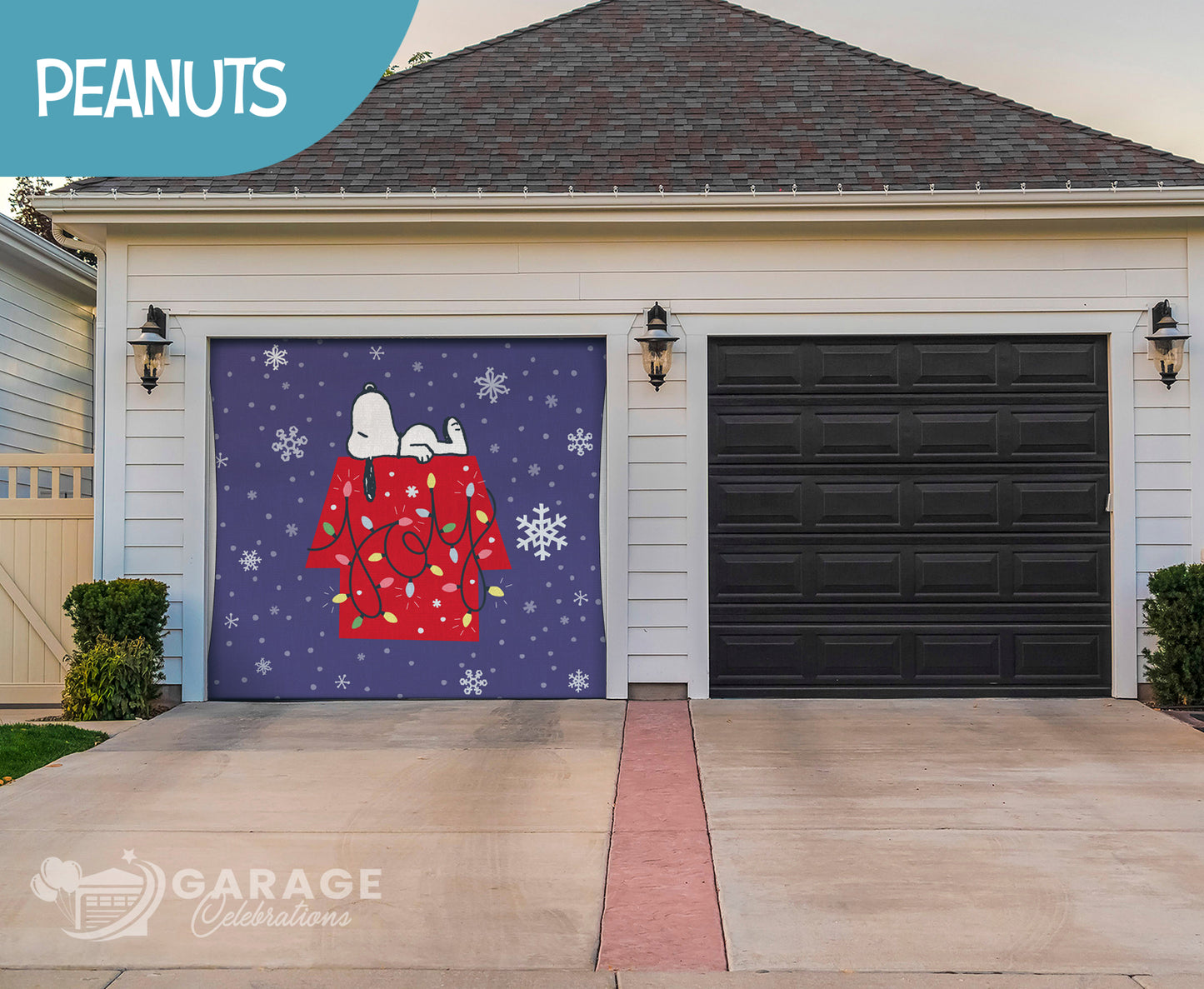 Joyful Snoopy | 1-Car Peanuts® Garage Door Cover