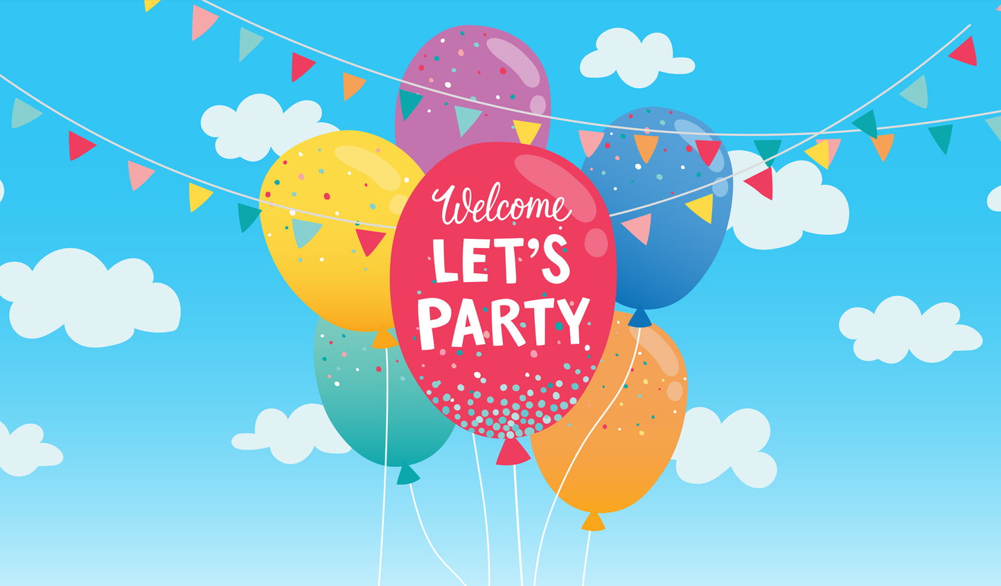 Let's Party | 2-Car Garage Door Cover