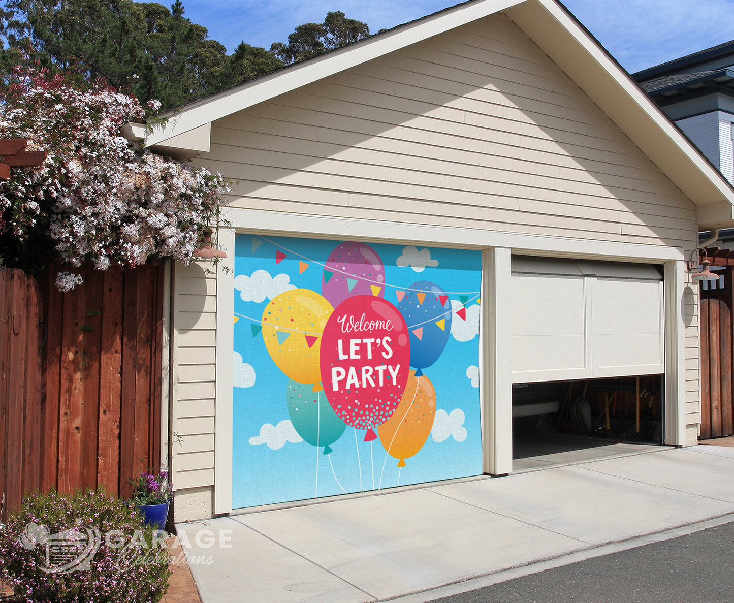 Let's Party! | 1-Car Garage Door Cover