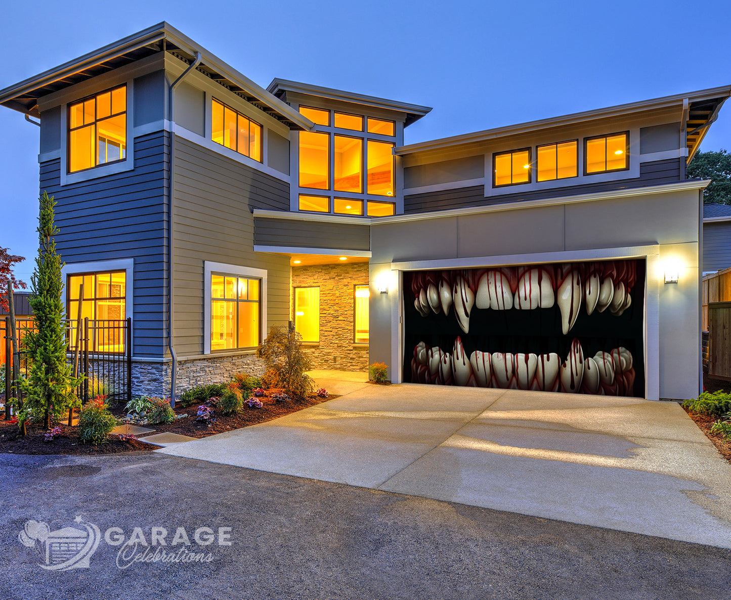 Menacing Mouth | Garage Door Cover
