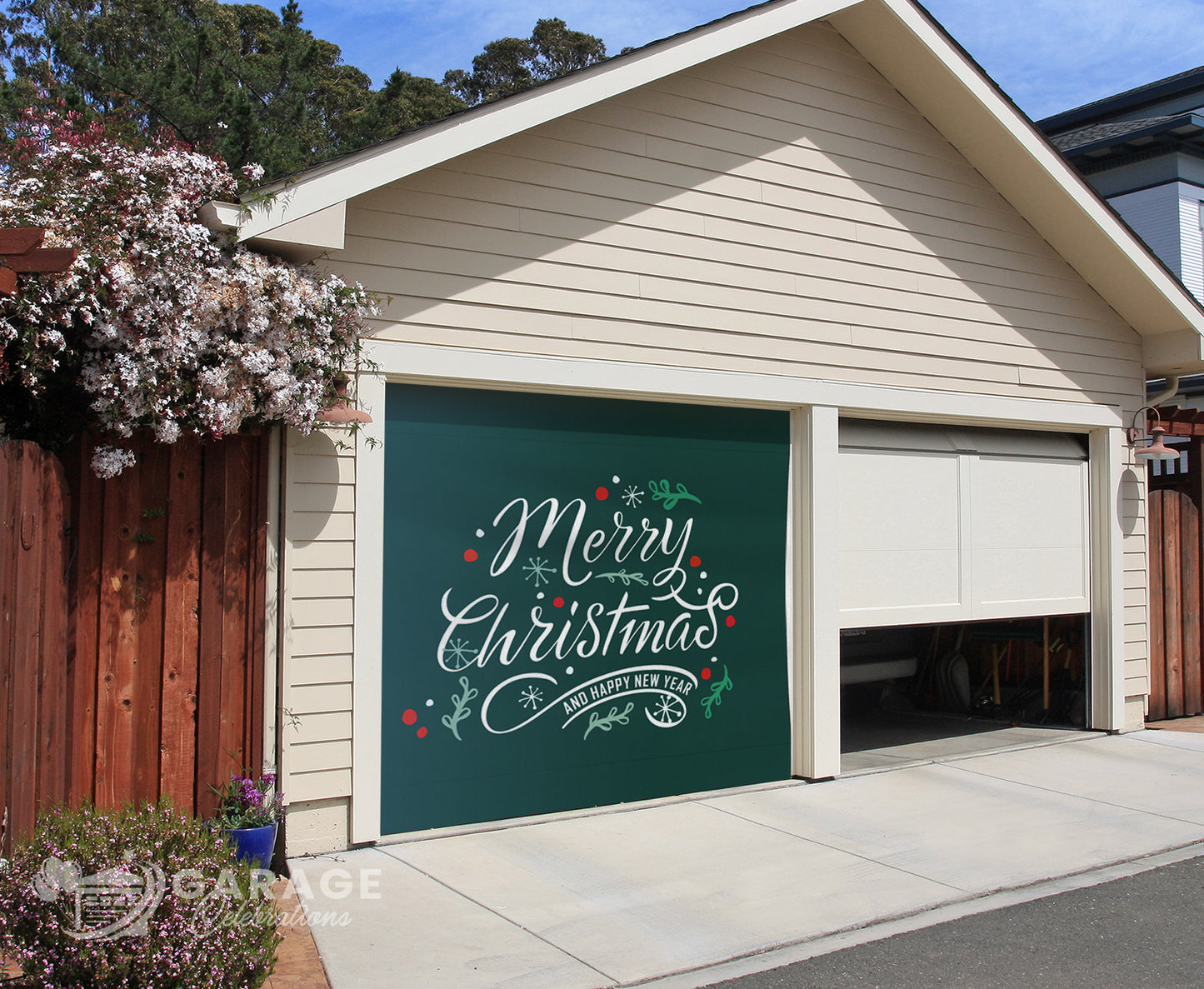 Merry Christmas | 1-Car Garage Door Cover