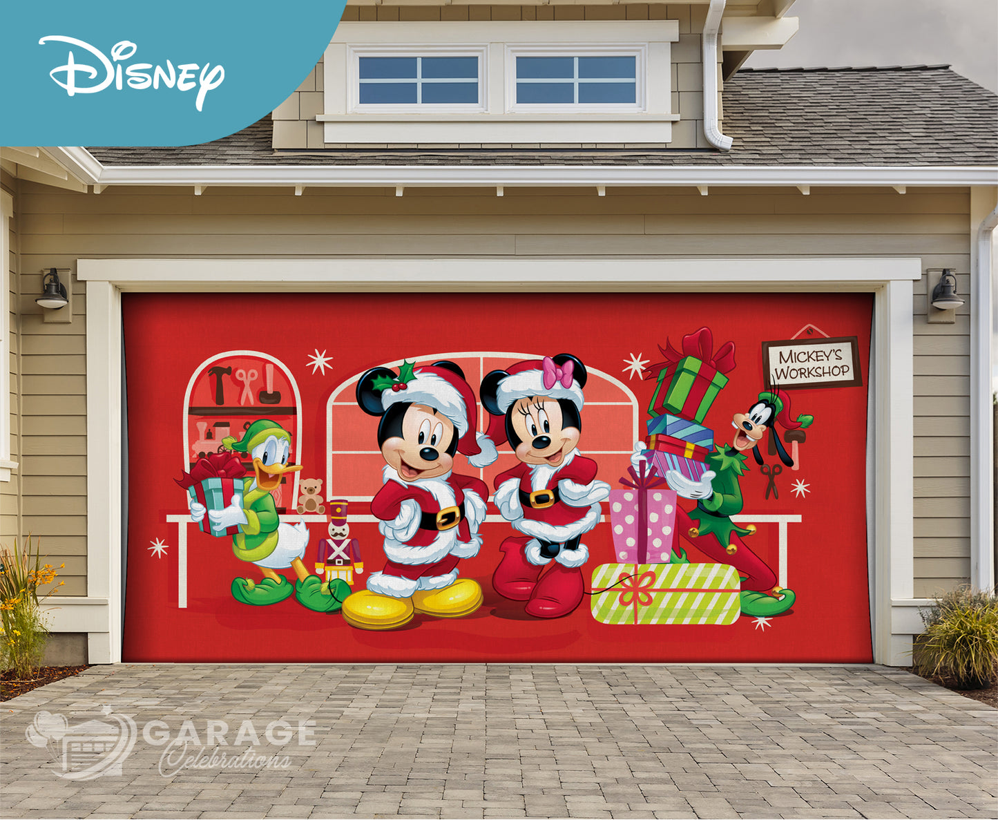 Mickey's Workshop | Disney® Garage Door Cover
