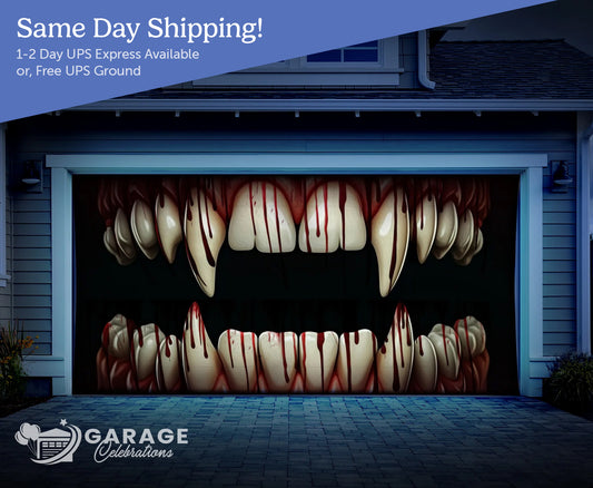 Menacing Mouth | Garage Door Cover
