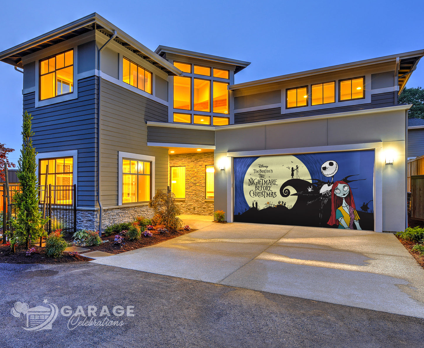 Atop Spiral Hill | 2-Car Disney® Garage Door Cover