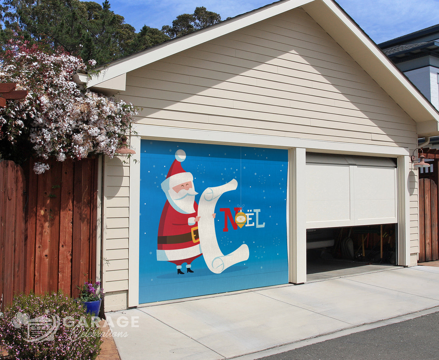 Santa's List | 1-Car Garage Door Cover