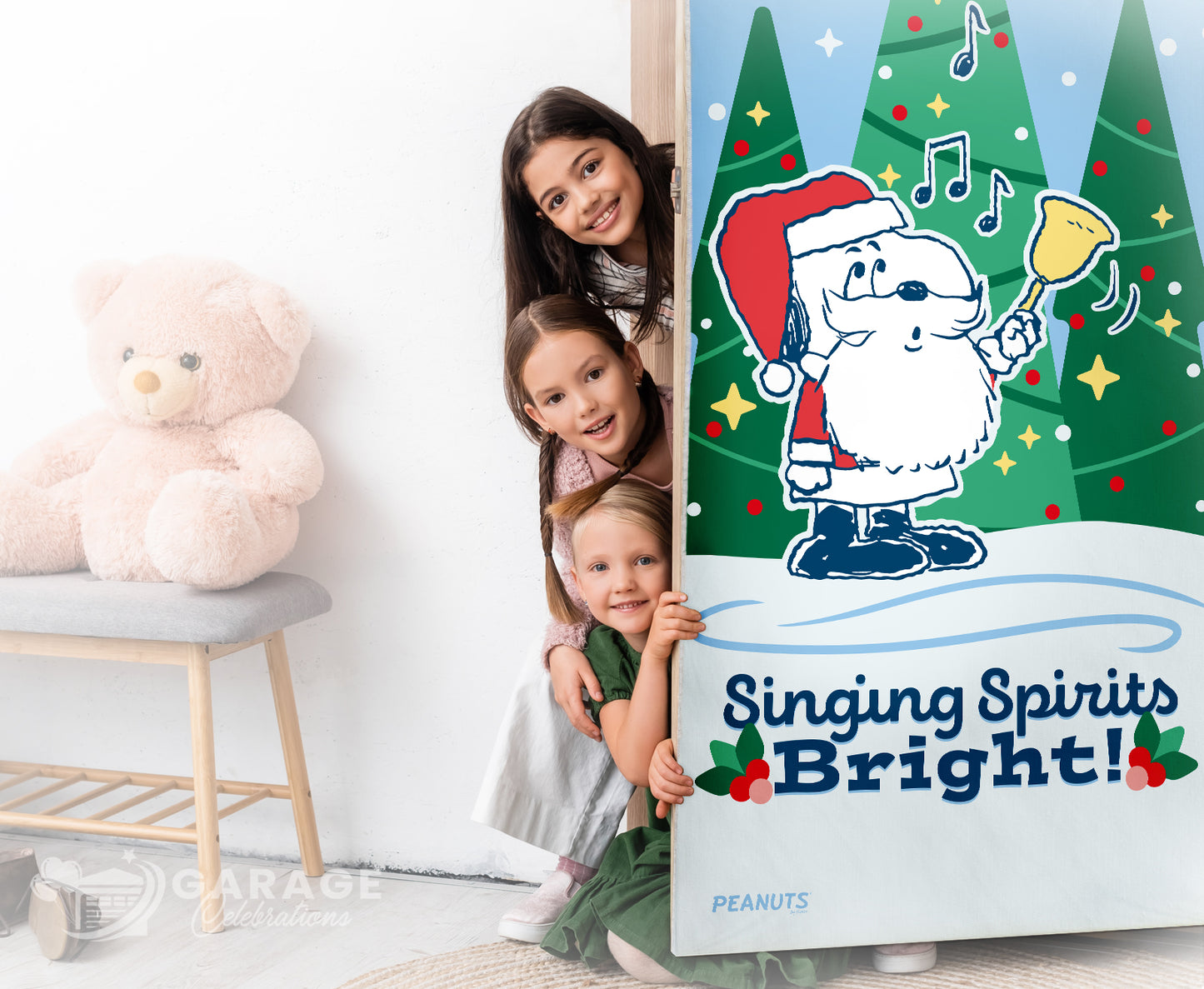Singing Spirits Bright | Peanuts® Front Door Cover