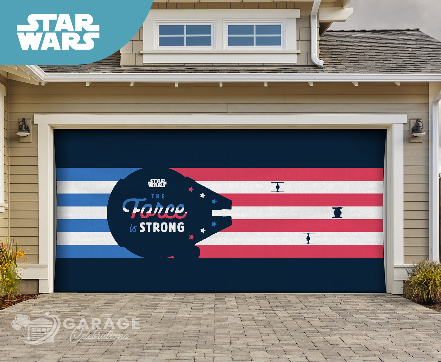 The Force Is Strong | 2-Car Star Wars™ Garage Door Cover