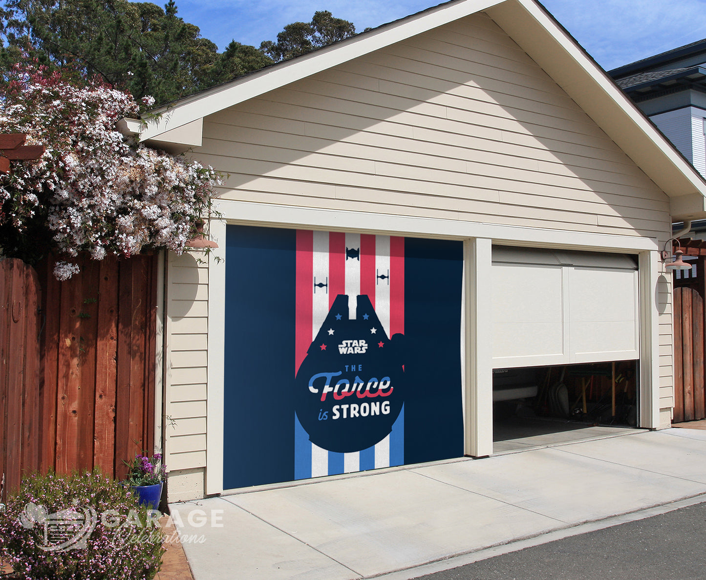 The Force Is Strong | 1-Car Star Wars™ Garage Door Cover