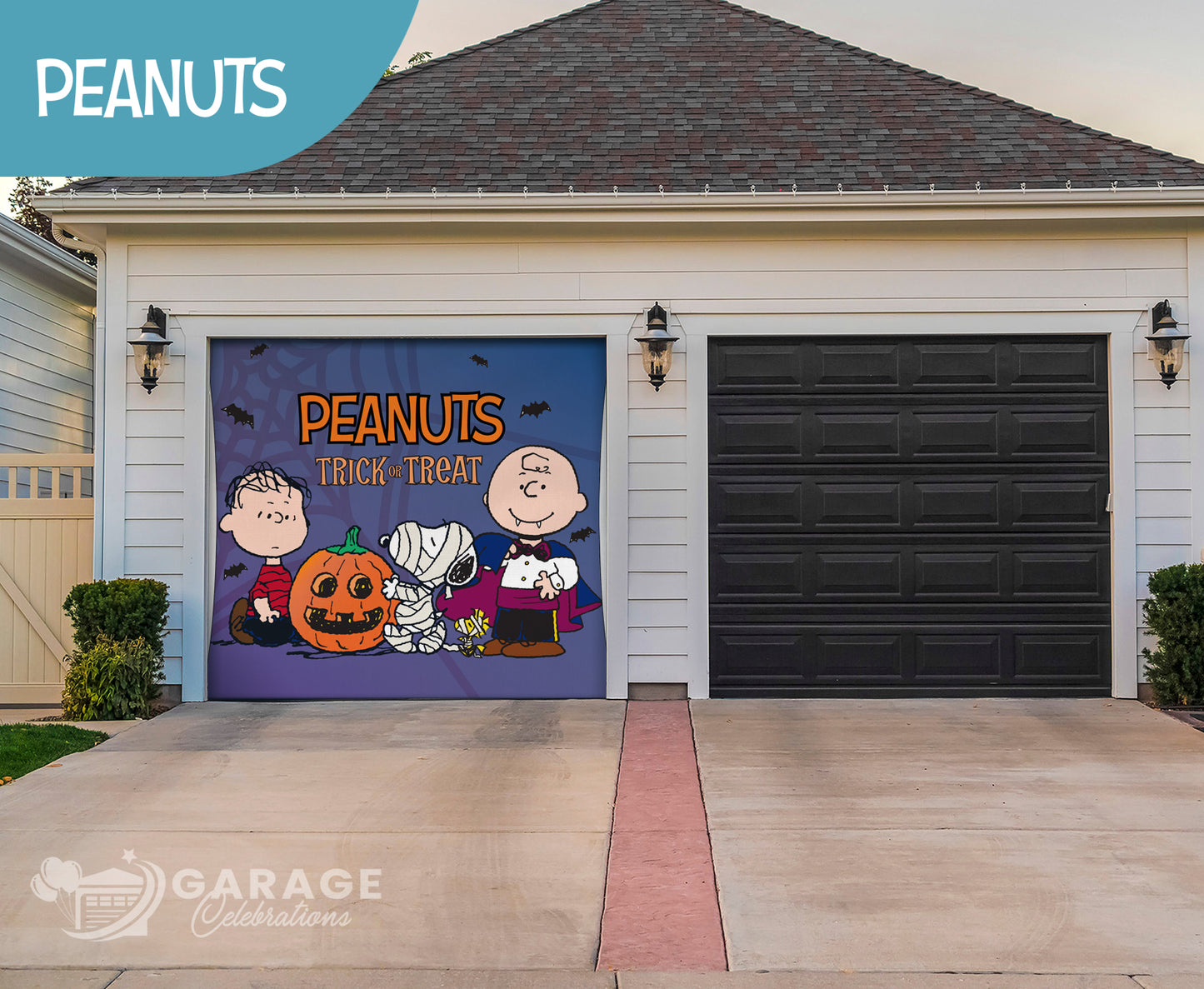 Trick or Treat | 1-Car Peanuts® Garage Door Cover