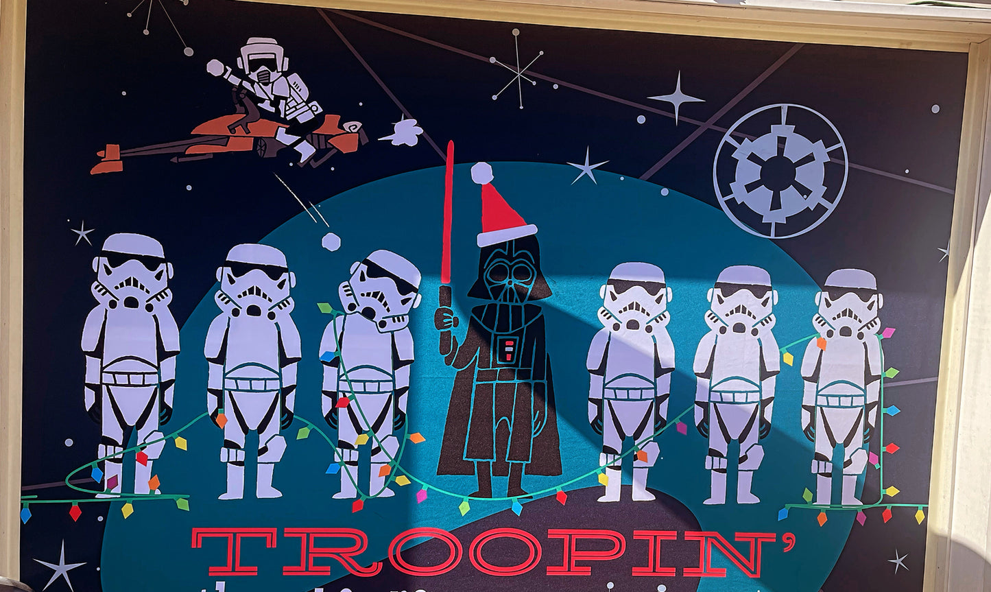 Troopin' Thru The Snow | 1-Car Star Wars™ Garage Door Cover