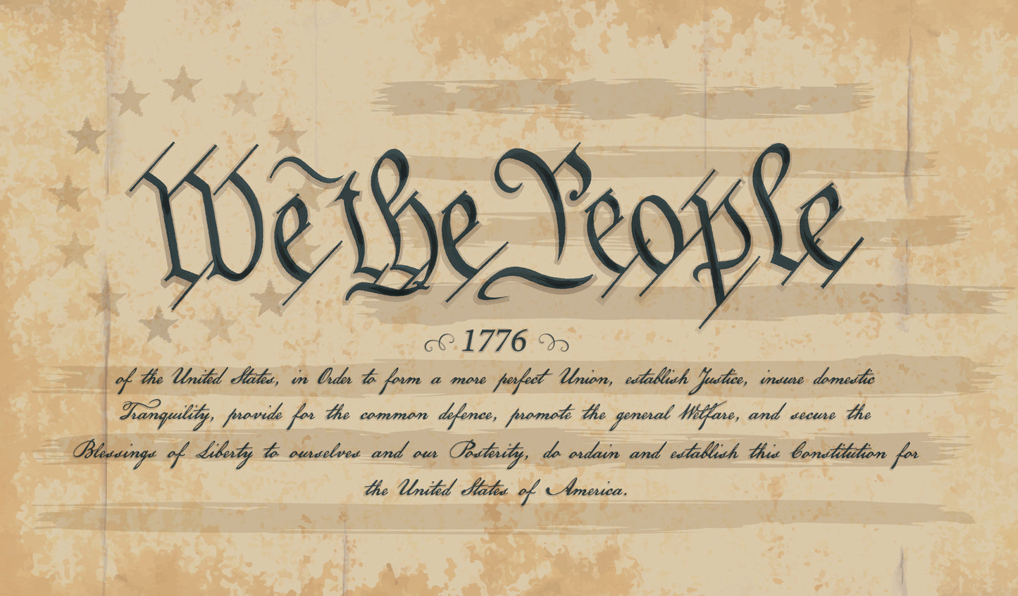 "We The People" | 2-Car Garage Door Cover