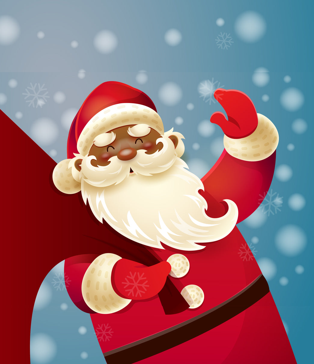 Black Santa's Toy Bag | Garage Door Cover