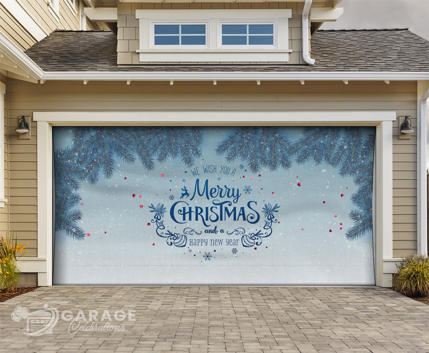 We Wish You A Merry Christmas | 2-Car Garage Door Cover