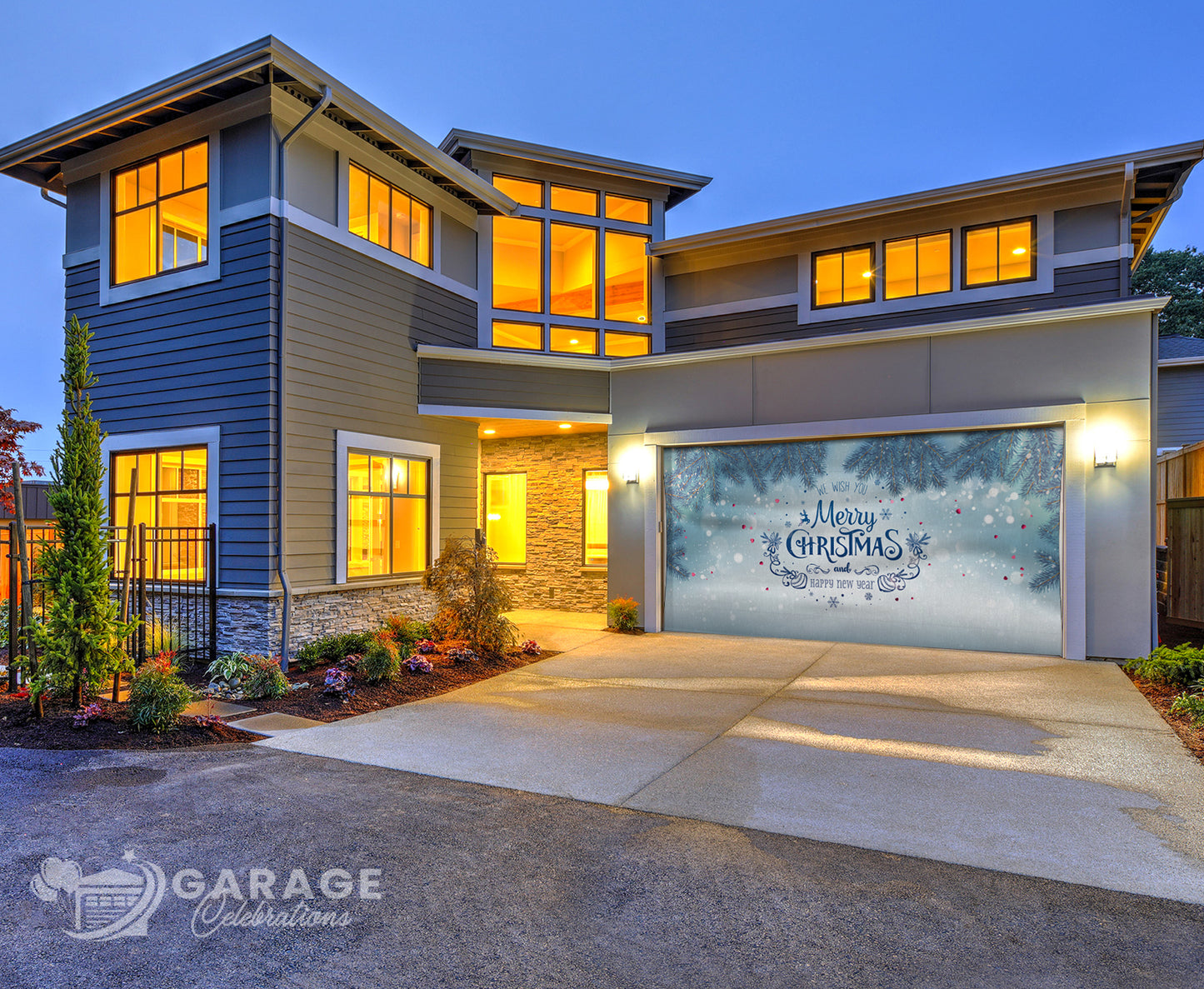 We Wish You A Merry Christmas | 2-Car Garage Door Cover