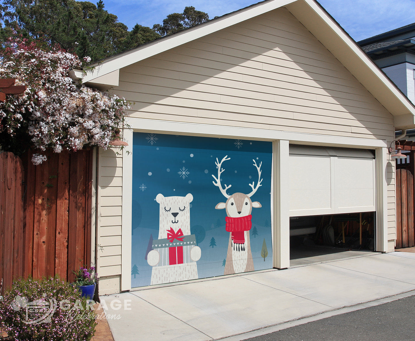 Christmas Critters | 1-Car Garage Door Cover